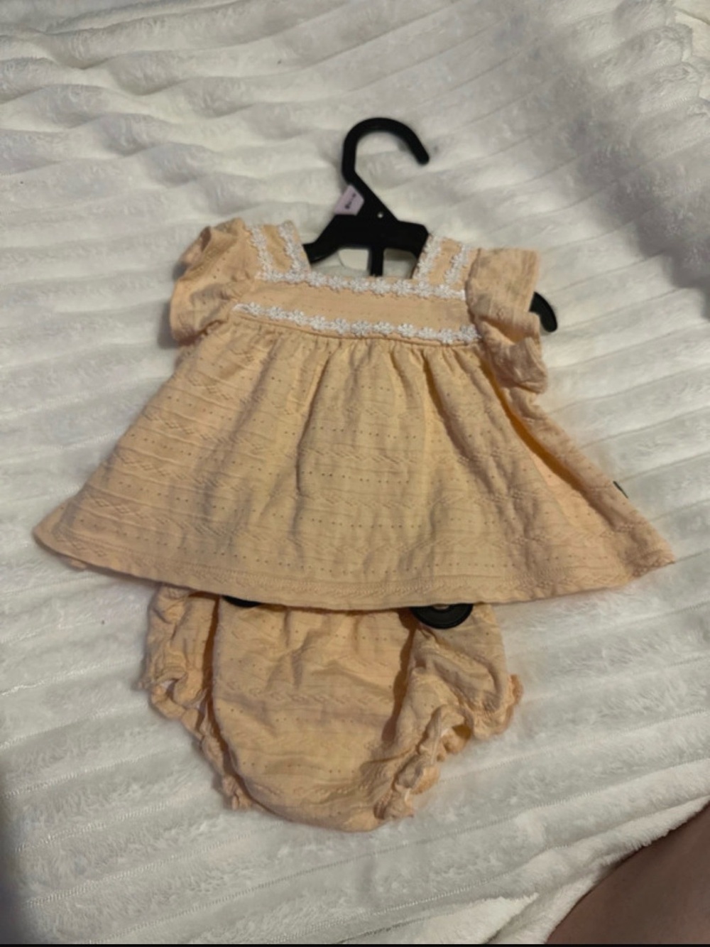 Baby Peach Eyelet Dress and Bloomers - Kids Accessories
